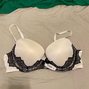 NWT Adore Me White and Black Lace Bra